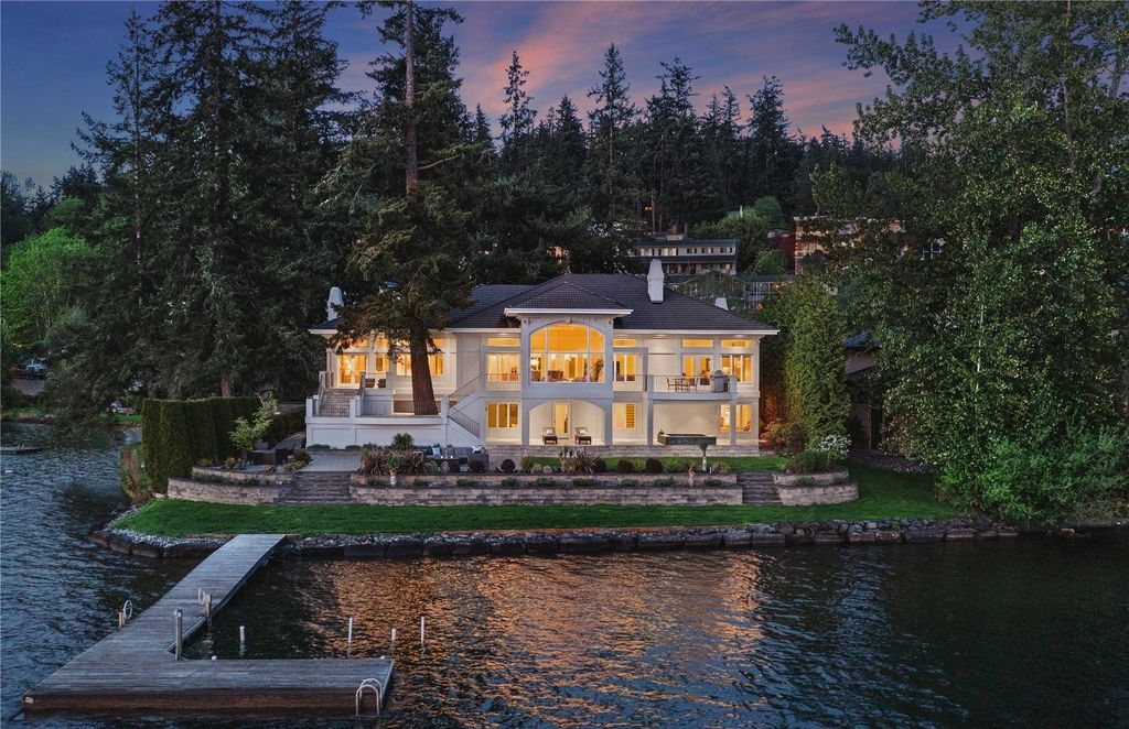 Breathtaking Waterfront Estate on East Lake Sammamish: A Contemporary Icon with 104' of Shoreline, Listed at $7.498M