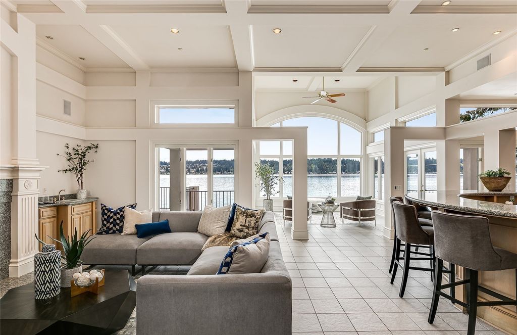 Breathtaking Waterfront Estate on East Lake Sammamish: A Contemporary Icon with 104' of Shoreline, Listed at $7.498M