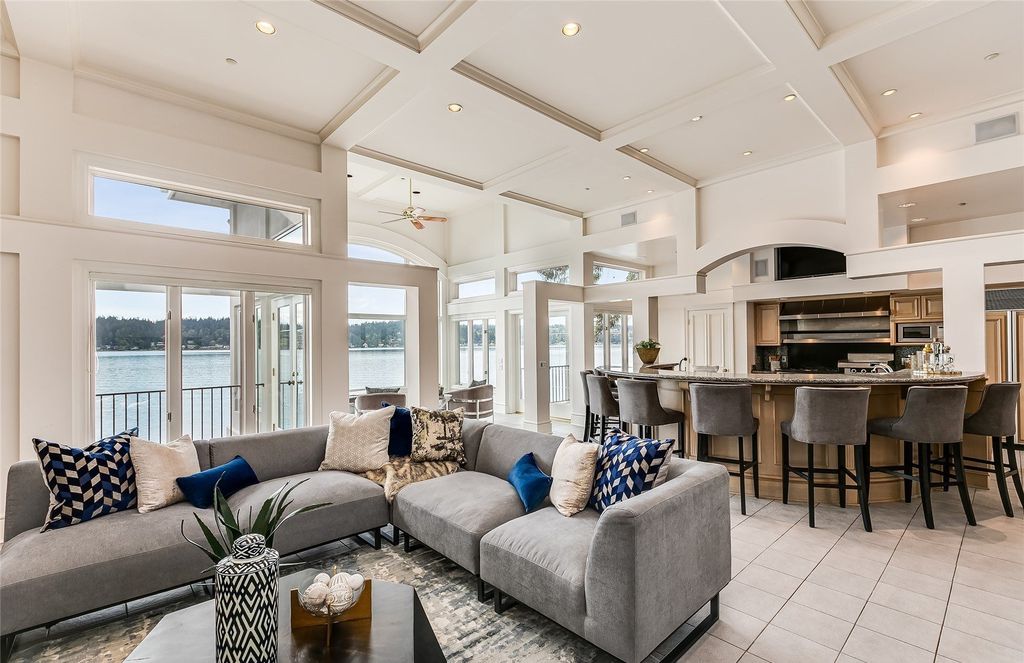 Breathtaking Waterfront Estate on East Lake Sammamish: A Contemporary Icon with 104' of Shoreline, Listed at $7.498M