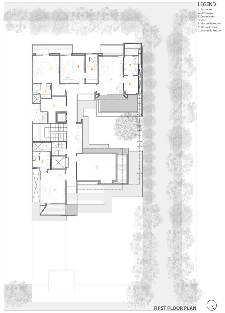 Corner House Connected to Well landscaped Outdoors by DADA Partners 15