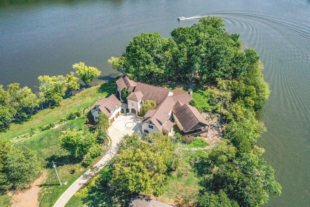 Elegant French Country Estate in Mount Juliet, TN, Embracing Serene Waterfront Living, Listed at $5.265M