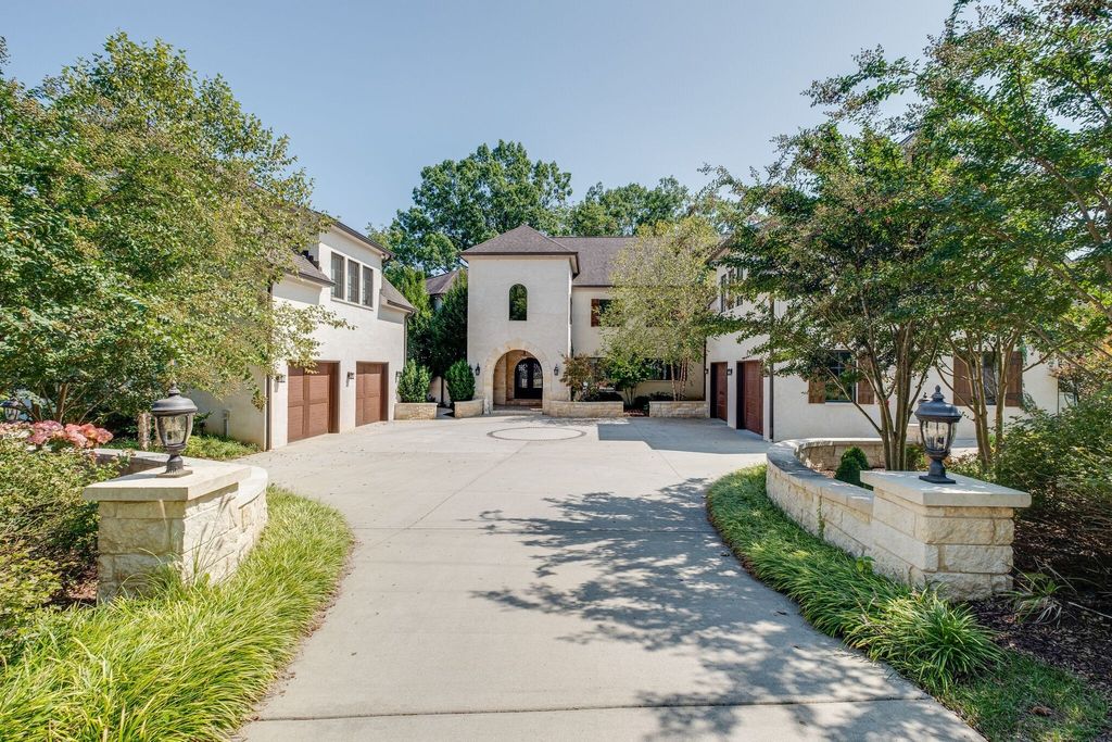 Elegant French Country Estate in Mount Juliet, TN, Embracing Serene Waterfront Living, Listed at $5.265M