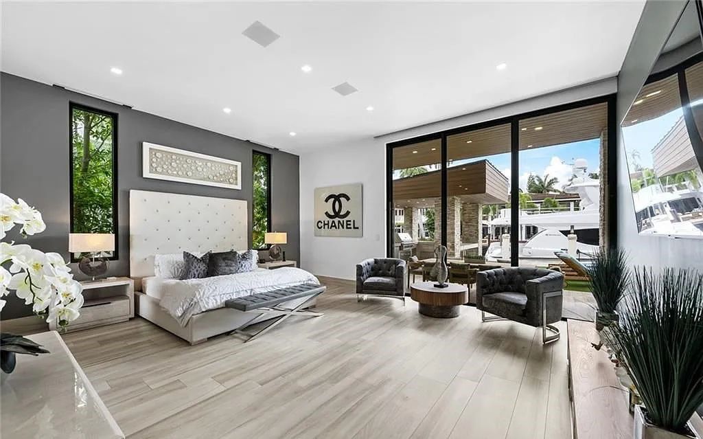 Experience luxury waterfront living at its finest at 2437 Delmar Place, Fort Lauderdale, Florida! This stunning modern estate features 6 bedrooms, 10 bathrooms, and over 7,000 sq ft of living space on an oversized lot with a 12x103 ft concrete dock and privacy gate.