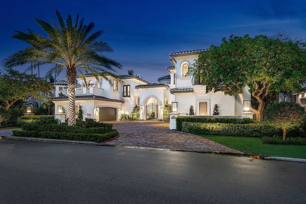 Experience the epitome of luxury living at 420 E Coconut Palm Road, Boca Raton, Florida. This meticulously renovated waterfront estate showcases 7 beds, 9 baths, and 7,216 sq ft of opulent living space.