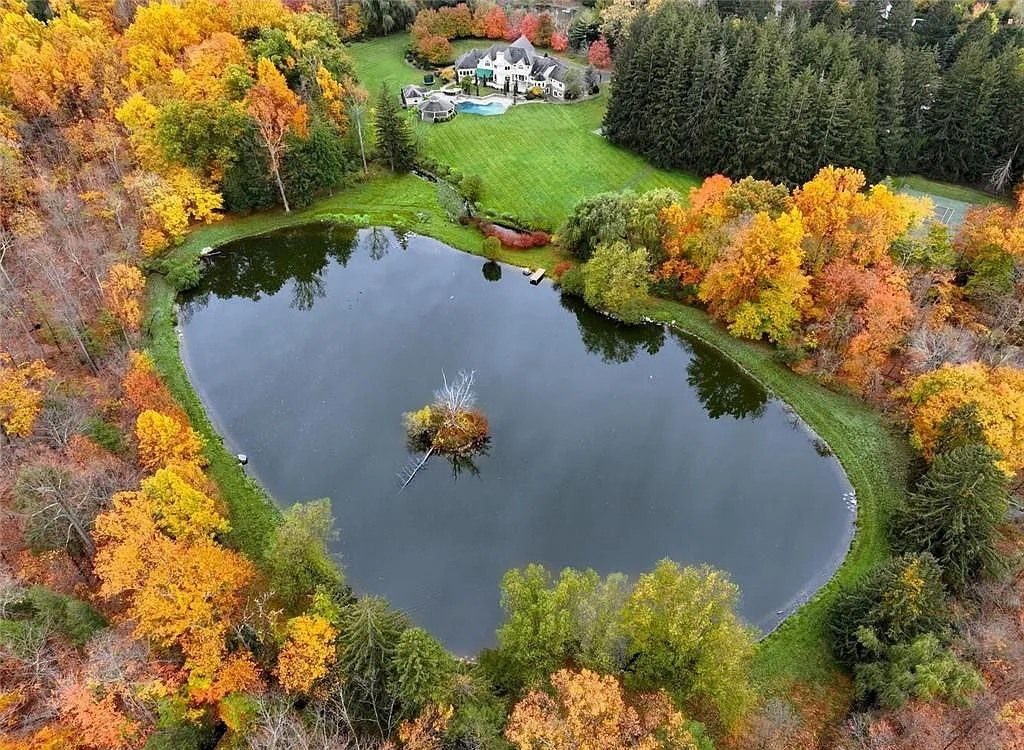Exquisite Montebello, NY Home with Silent Forest, Scenic Views, and Private Pond, Listed at $4.999M