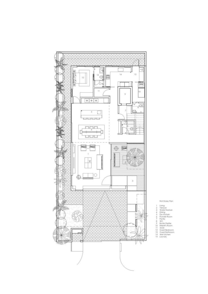 Frame House modern family home in Singapore by Ming Architects 2