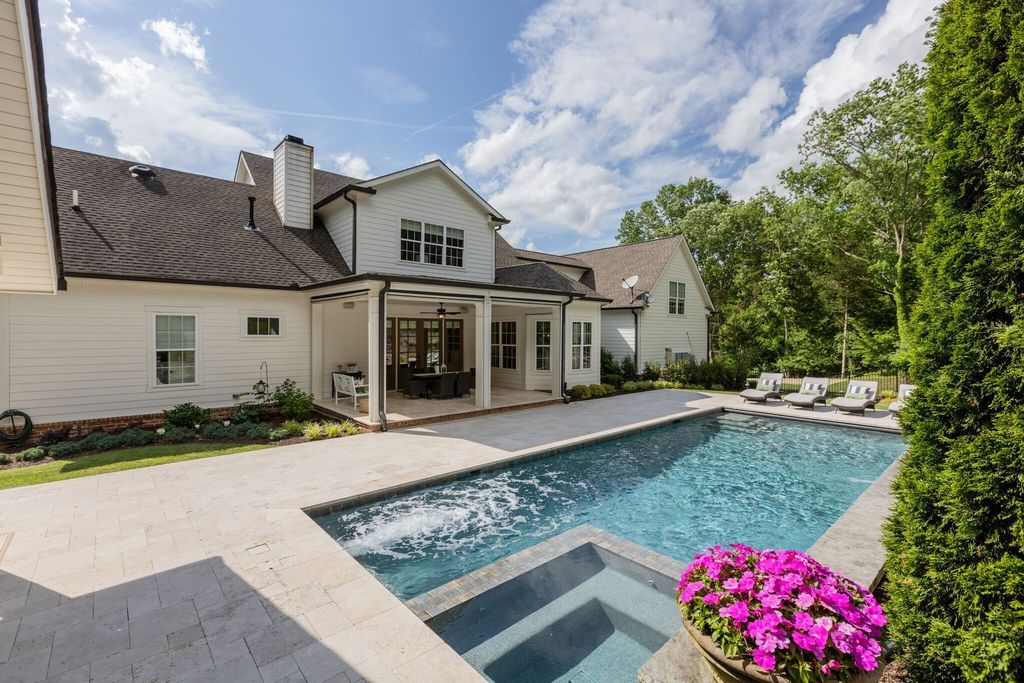 Gorgeous White Custom Farmhouse in Franklin, TN Embraces with its Warm and Welcoming Ambiance, Priced at $3.5M