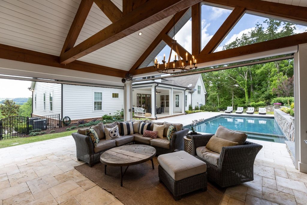 Gorgeous White Custom Farmhouse in Franklin, TN Embraces with its Warm and Welcoming Ambiance, Priced at $3.5M