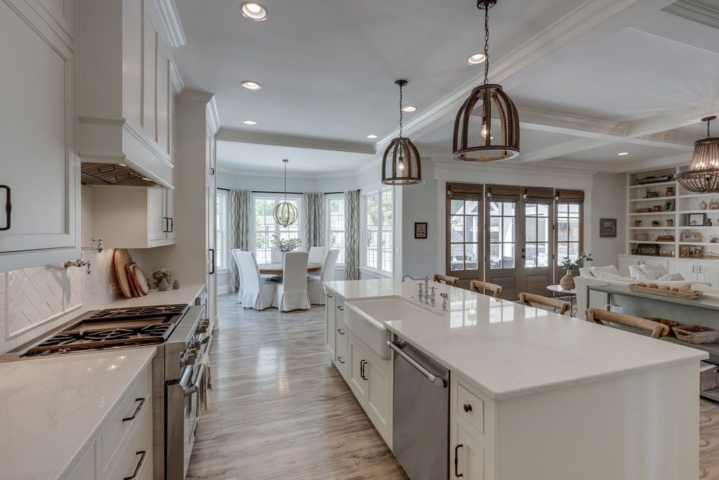Gorgeous White Custom Farmhouse in Franklin, TN Embraces with its Warm and Welcoming Ambiance, Priced at $3.5M