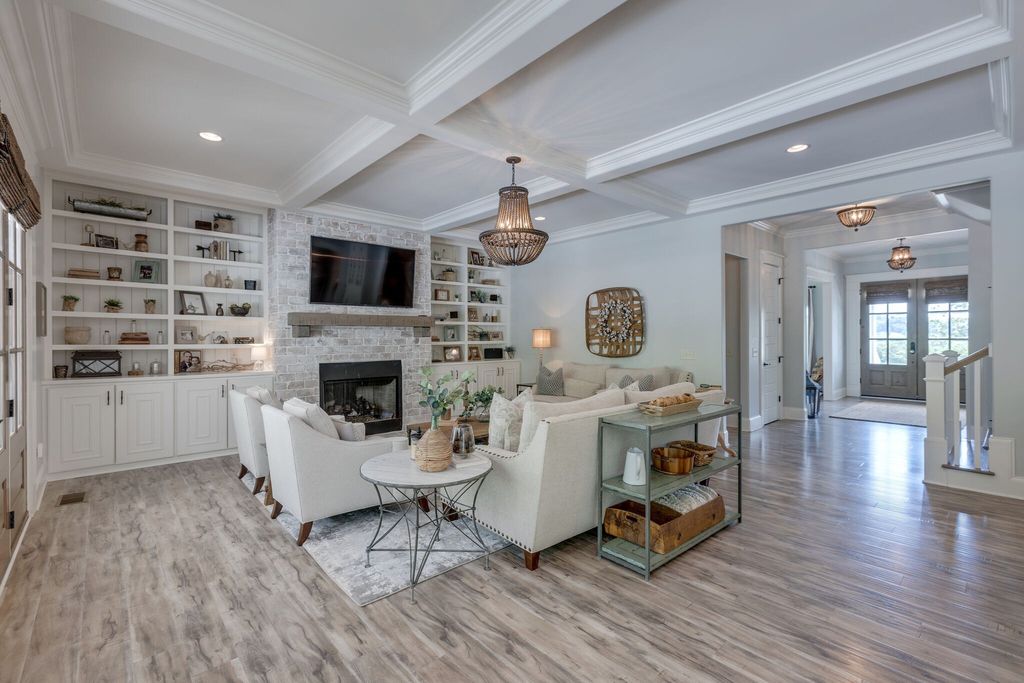 Gorgeous White Custom Farmhouse in Franklin, TN Embraces with its Warm and Welcoming Ambiance, Priced at $3.5M