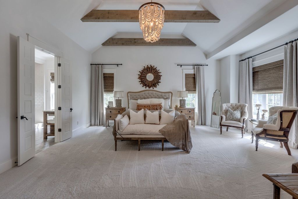 Gorgeous White Custom Farmhouse in Franklin, TN Embraces with its Warm and Welcoming Ambiance, Priced at $3.5M