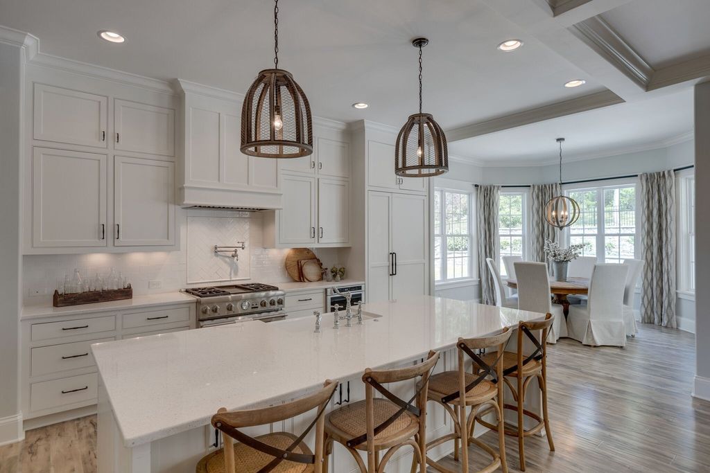 Gorgeous White Custom Farmhouse in Franklin, TN Embraces with its Warm and Welcoming Ambiance, Priced at $3.5M