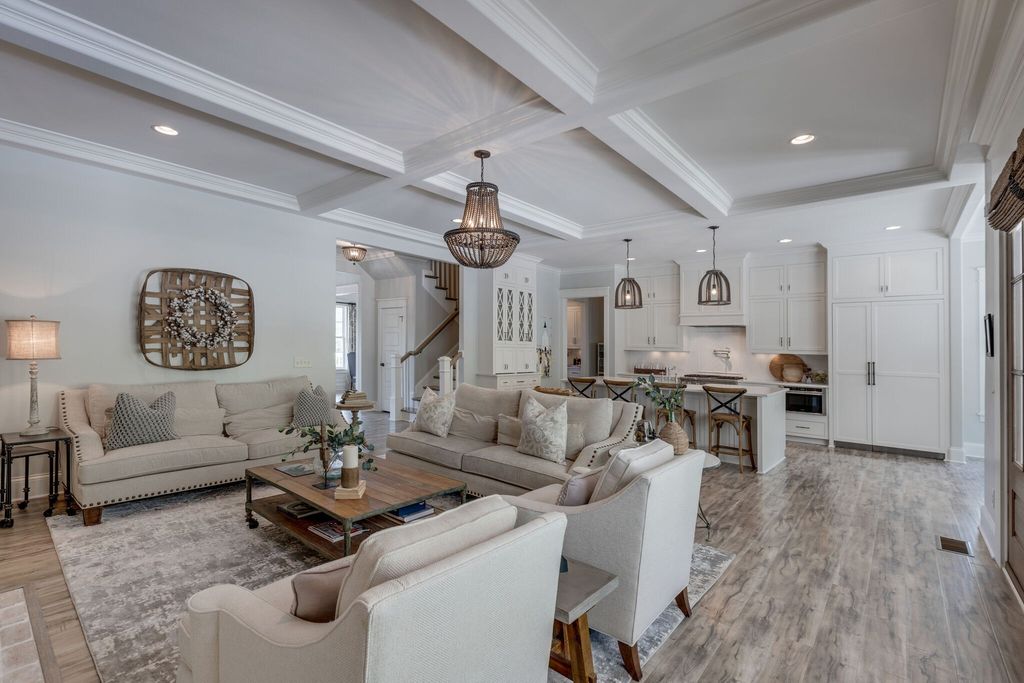 Gorgeous White Custom Farmhouse in Franklin, TN Embraces with its Warm and Welcoming Ambiance, Priced at $3.5M