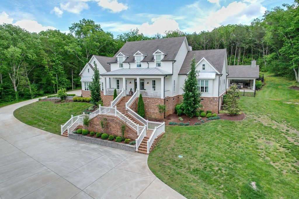 Gorgeous White Custom Farmhouse in Franklin, TN Embraces with its Warm and Welcoming Ambiance, Priced at $3.5M