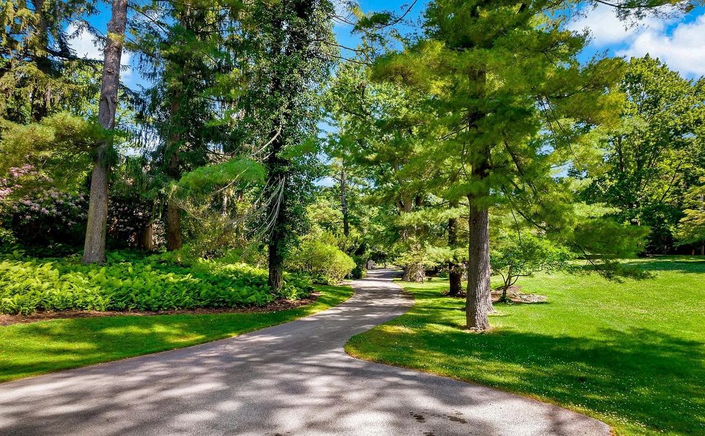 Luxurious $13.9M Property in Gladwyne, PA Surrounded by Serene Greenery and Grand Architecture with Top-Notch Amenities
