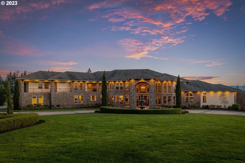 Scenic Private Estate on 5-Acre Gated Property in Ridgefield, WA with Stunning Valley Views for $7.25M