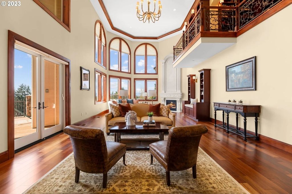 Scenic Private Estate on 5-Acre Gated Property in Ridgefield, WA with Stunning Valley Views for $7.25M