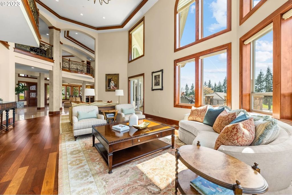 Scenic Private Estate on 5-Acre Gated Property in Ridgefield, WA with Stunning Valley Views for $7.25M