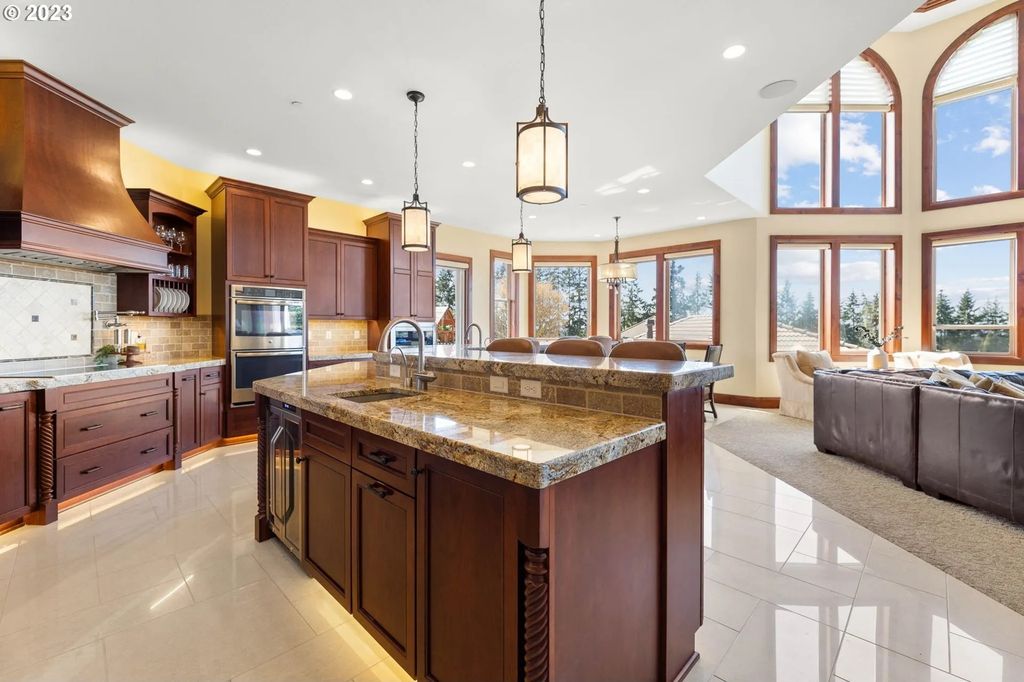 Scenic Private Estate on 5-Acre Gated Property in Ridgefield, WA with Stunning Valley Views for $7.25M