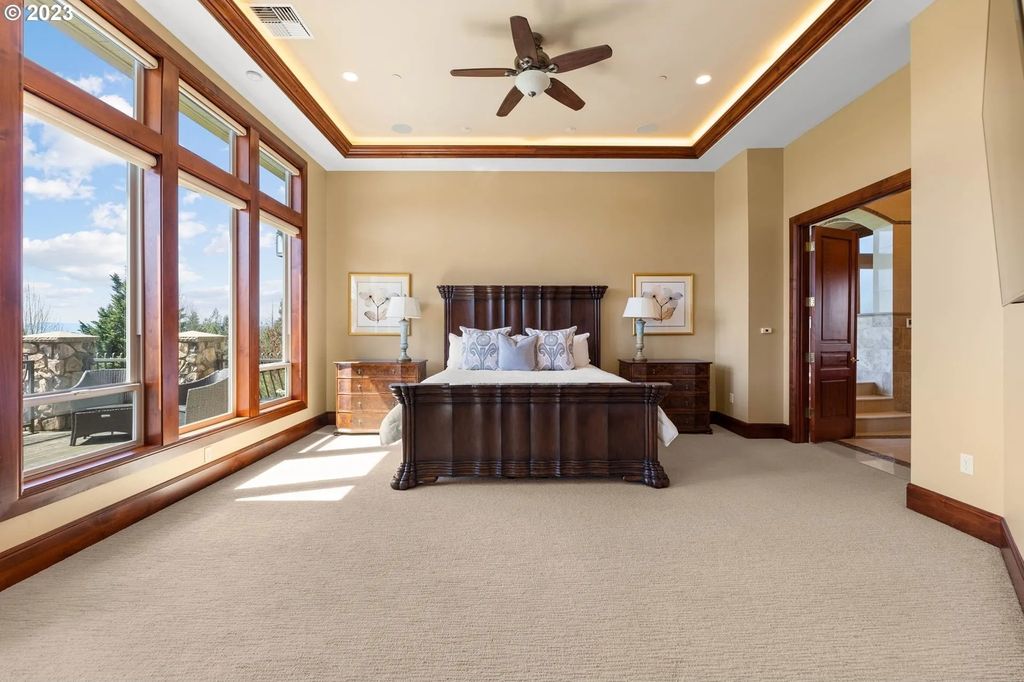 Scenic Private Estate on 5-Acre Gated Property in Ridgefield, WA with Stunning Valley Views for $7.25M