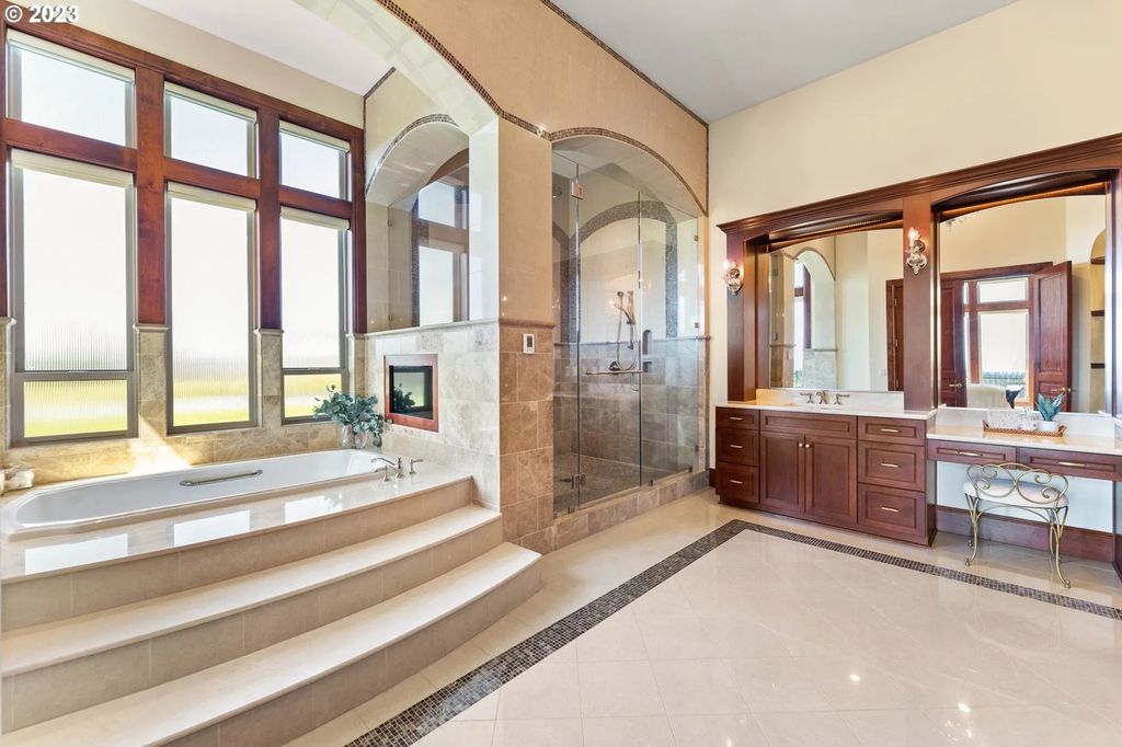 Scenic Private Estate on 5-Acre Gated Property in Ridgefield, WA with Stunning Valley Views for $7.25M