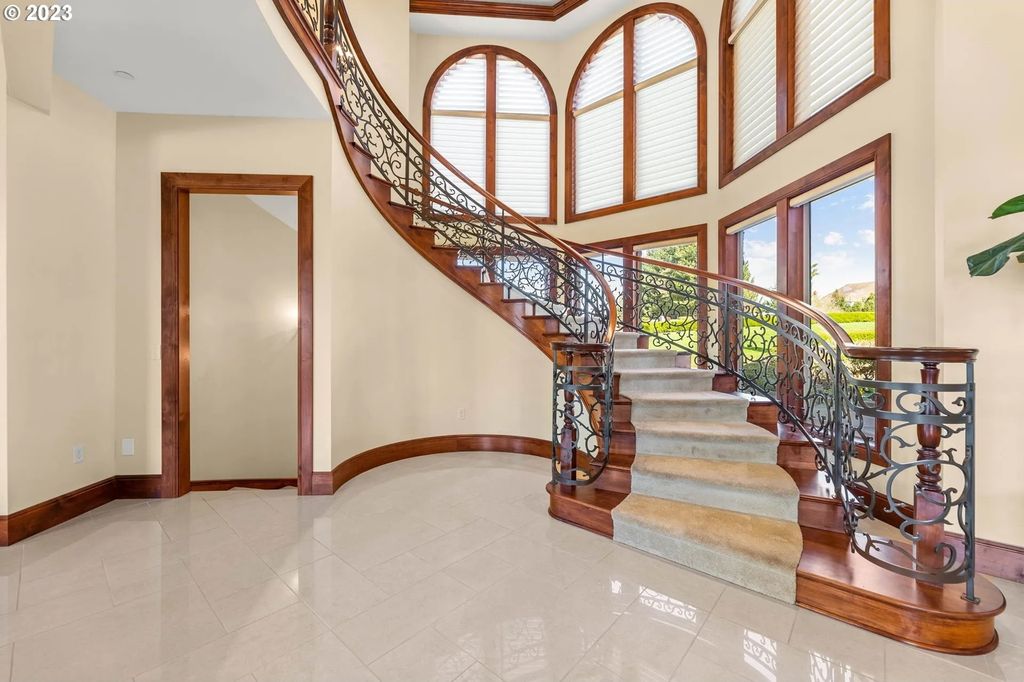 Scenic Private Estate on 5-Acre Gated Property in Ridgefield, WA with Stunning Valley Views for $7.25M