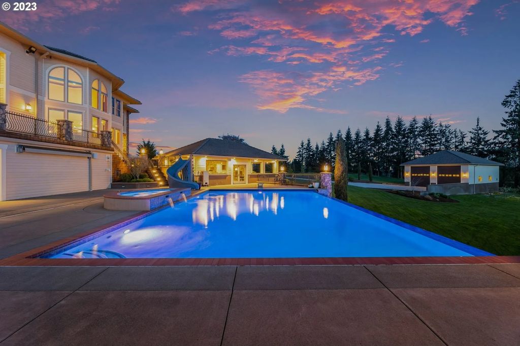 Scenic Private Estate on 5-Acre Gated Property in Ridgefield, WA with Stunning Valley Views for $7.25M