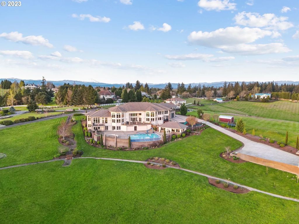 Scenic Private Estate on 5-Acre Gated Property in Ridgefield, WA with Stunning Valley Views for $7.25M