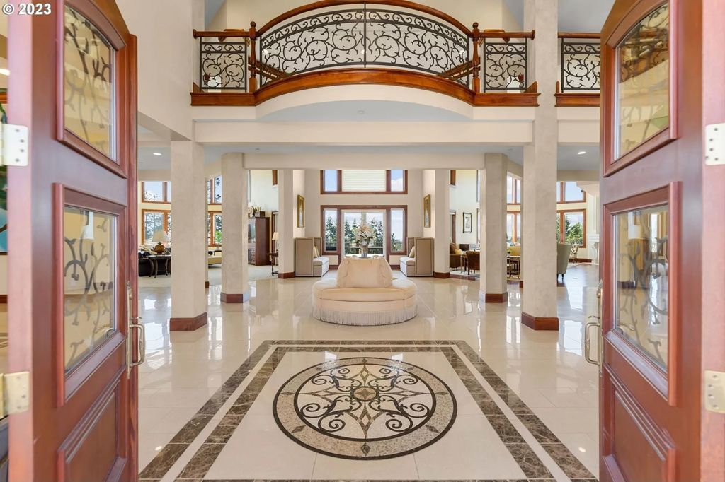 Scenic Private Estate on 5-Acre Gated Property in Ridgefield, WA with Stunning Valley Views for $7.25M
