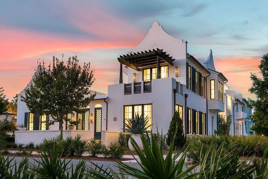 Welcome to 16 N McGee Drive, Inlet Beach, Florida, a stunning Moroccan-style home. Built in 2020, this unique property boasts 3 beds, 4 baths, and 2,741 sqft of luxurious living space.