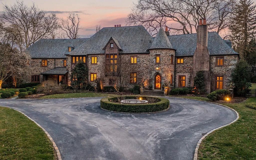 Stone & Brick Normandy-Style Home in Historic Bryn Mawr, PA: Perfectly Updated for Modern Living, Listed at $6.5M