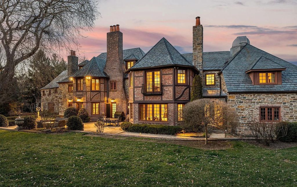 Stone & Brick Normandy-Style Home in Historic Bryn Mawr, PA: Perfectly Updated for Modern Living, Listed at $6.5M