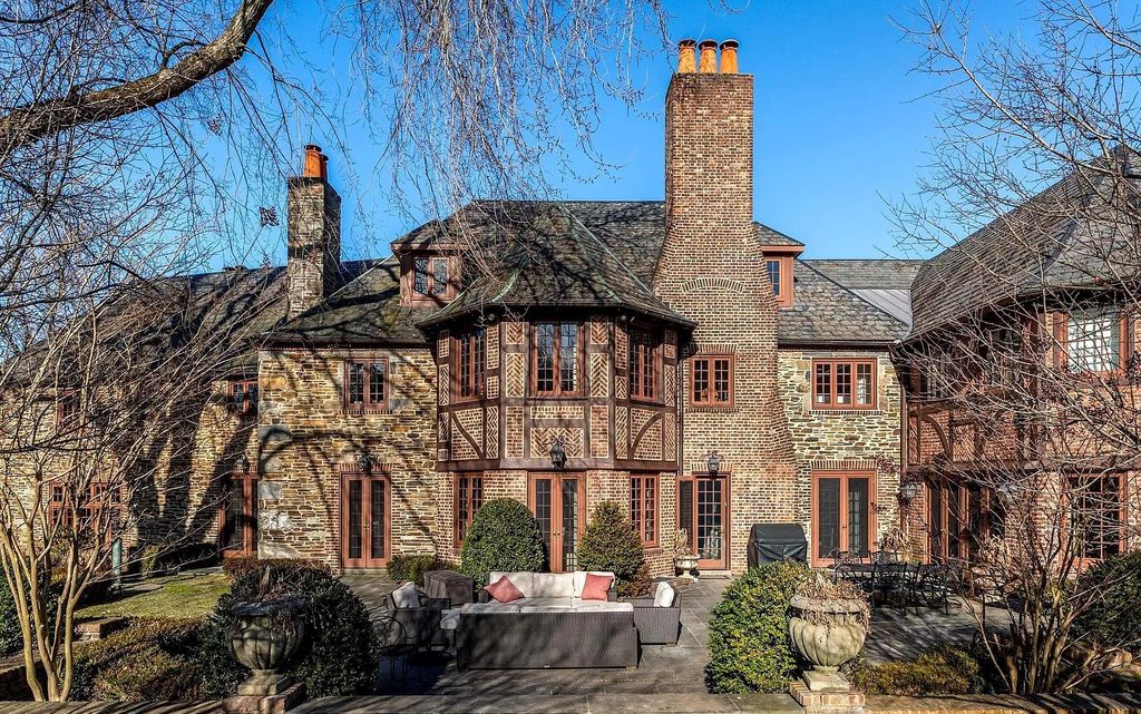 Stone & Brick Normandy-Style Home in Historic Bryn Mawr, PA: Perfectly Updated for Modern Living, Listed at $6.5M