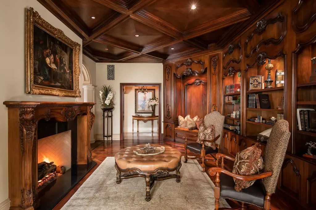 25365 Prado De La Felicidad Home in Calabasas, California. Calabasas, California - Prepare to be captivated by one of the most stunning properties in all of Calabasas. This extraordinary architectural masterpiece showcases French influence and design, nestled behind the prestigious second gate in The Estates at The Oaks. Situated on over 1.1 acres of land and boasting panoramic city and mountain views, this residence is a true testament to luxury and craftsmanship.