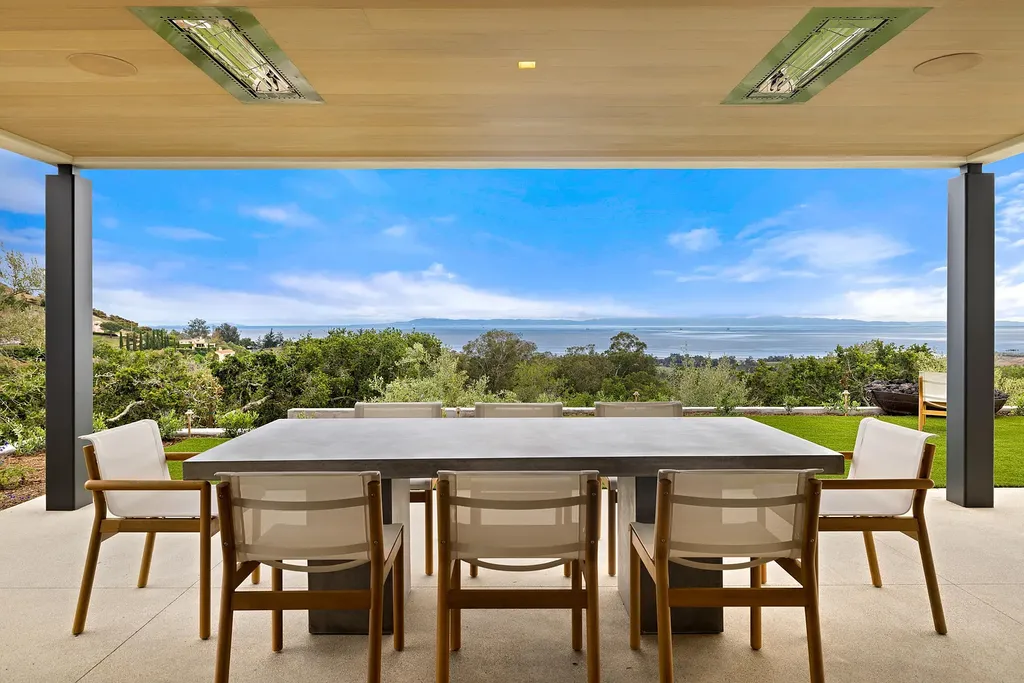 2957 E Valley Road Home in Santa Barbara, California. Embark on an extraordinary journey as you step into this newly completed, expertly designed compound boasting breathtaking ocean, mountain, and hillside views. With a harmonious blend of modern aesthetics and a romantic ambiance, this property is a testament to patience and the pursuit of perfection. Welcome to a haven where high design seamlessly merges with relaxed livability, creating an unparalleled living experience.