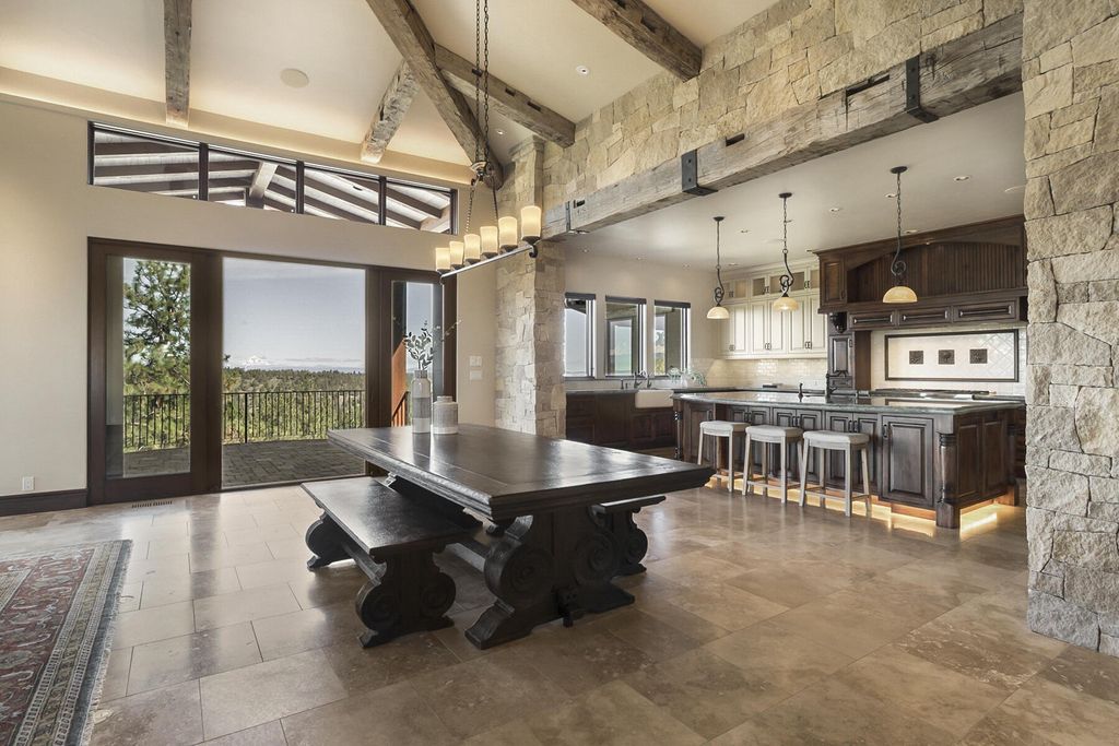 Breathtaking Panoramic Cascade Mountain Views and Rustic Elegance Define this $4.1M Luxurious Custom Home in Bend, OR