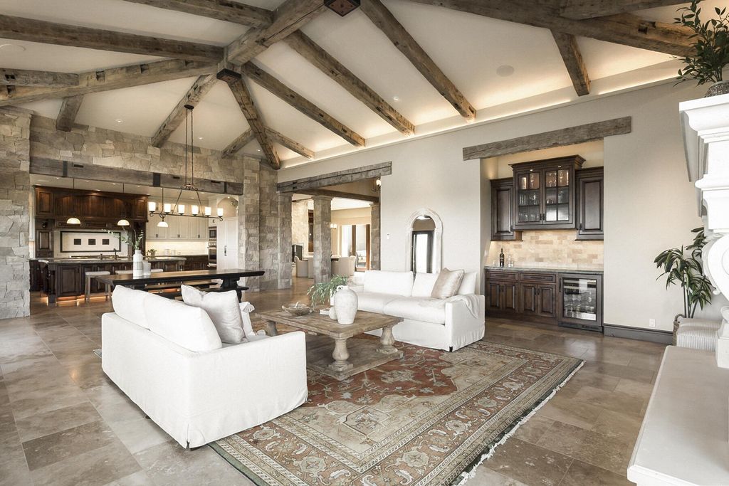 Breathtaking Panoramic Cascade Mountain Views and Rustic Elegance Define this $4.1M Luxurious Custom Home in Bend, OR