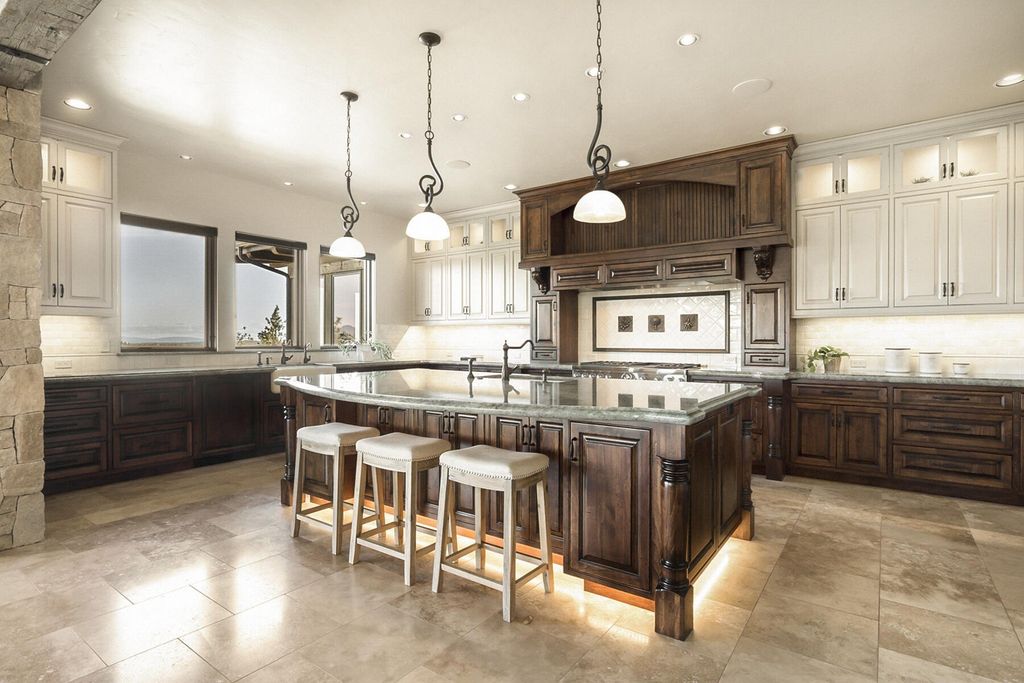 Breathtaking Panoramic Cascade Mountain Views and Rustic Elegance Define this $4.1M Luxurious Custom Home in Bend, OR