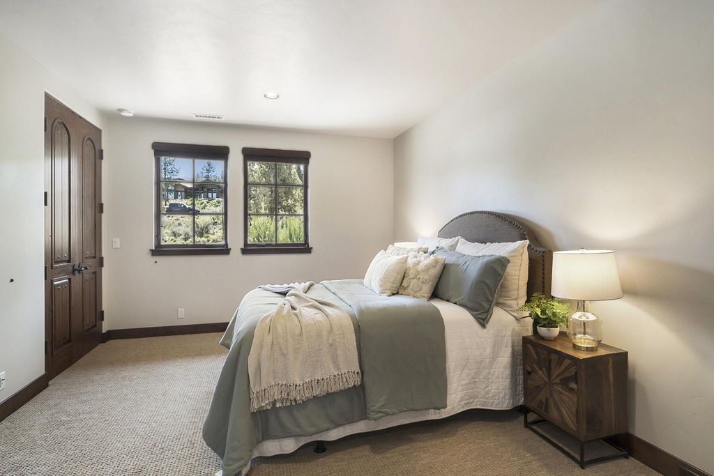 Breathtaking Panoramic Cascade Mountain Views and Rustic Elegance Define this $4.1M Luxurious Custom Home in Bend, OR