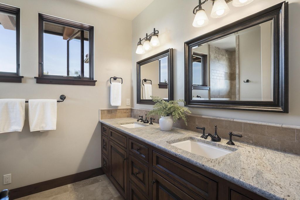 Breathtaking Panoramic Cascade Mountain Views and Rustic Elegance Define this $4.1M Luxurious Custom Home in Bend, OR