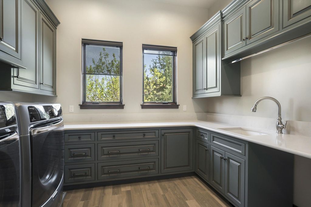 Breathtaking Panoramic Cascade Mountain Views and Rustic Elegance Define this $4.1M Luxurious Custom Home in Bend, OR