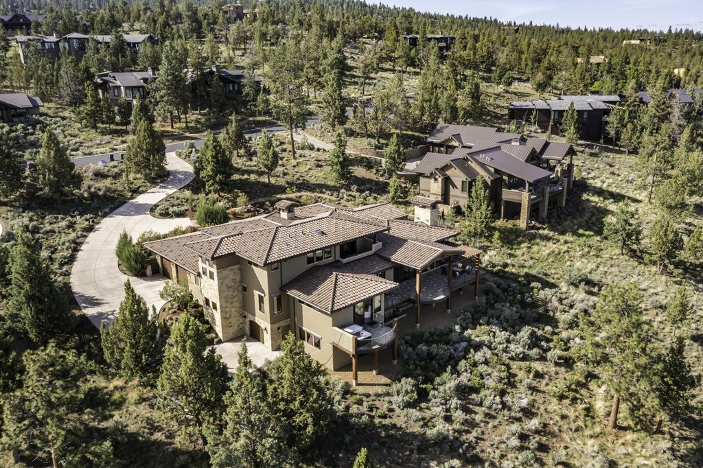 Breathtaking Panoramic Cascade Mountain Views and Rustic Elegance Define this $4.1M Luxurious Custom Home in Bend, OR