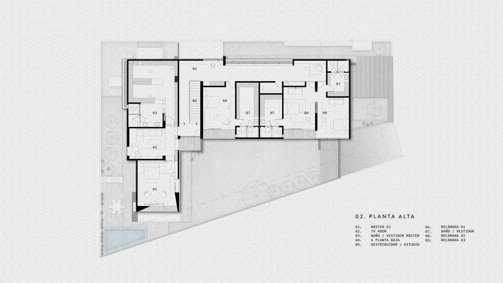 House PF for privacy and isolated spaces from outside by AE Arquitectos