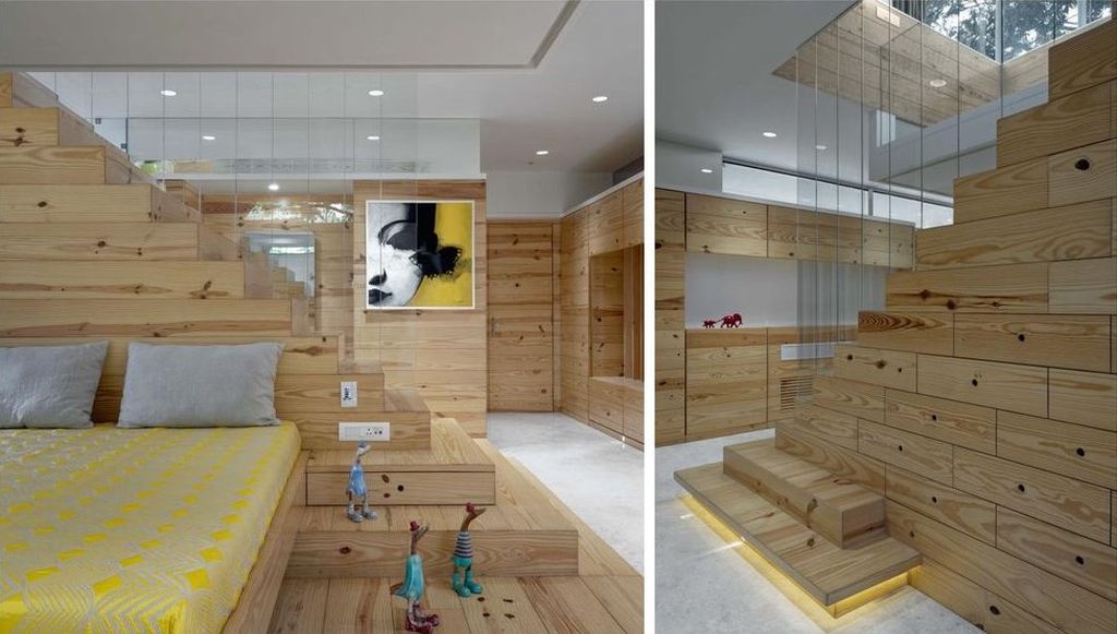 Hovering Gardens House in Pune India by Niraj Doshi Design Consultancy bedroom result 1