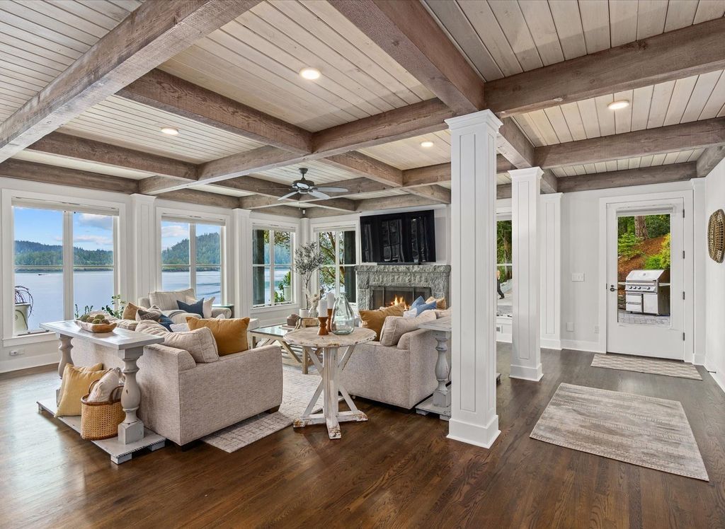Magnificent Anacortes, WA Waterfront Estate: Private Beach, Unparalleled Views Listed at $8 Million