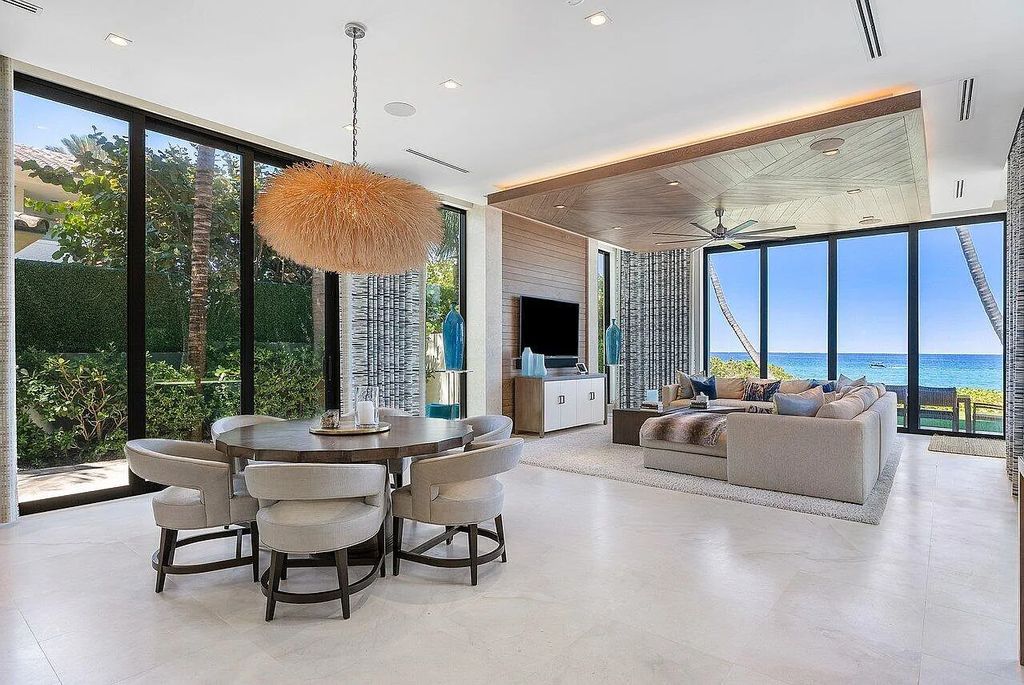 Welcome to 1115 Hillsboro Mile, a luxurious 6-bedrooms, 8-bathrooms home in Hillsboro Beach, Florida. Built in 2017 by Mark Timothy Luxury Homes and Affiniti Architects, this property offers stunning ocean views and a private boat dock.
