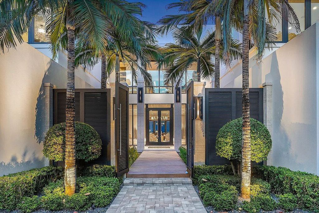 Welcome to 1115 Hillsboro Mile, a luxurious 6-bedrooms, 8-bathrooms home in Hillsboro Beach, Florida. Built in 2017 by Mark Timothy Luxury Homes and Affiniti Architects, this property offers stunning ocean views and a private boat dock.