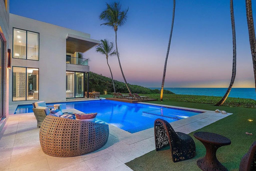Welcome to 1115 Hillsboro Mile, a luxurious 6-bedrooms, 8-bathrooms home in Hillsboro Beach, Florida. Built in 2017 by Mark Timothy Luxury Homes and Affiniti Architects, this property offers stunning ocean views and a private boat dock.