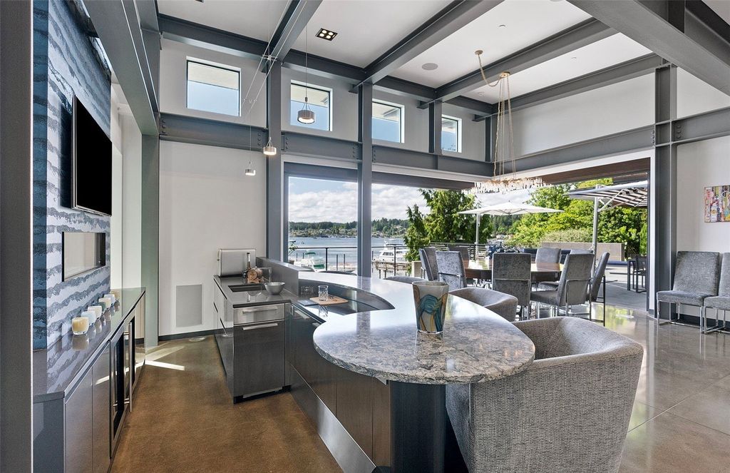 Stunning Gig Harbor, WA Home with 100' Low Bank Waterfront and Luxury Finishes Asking $6.6M