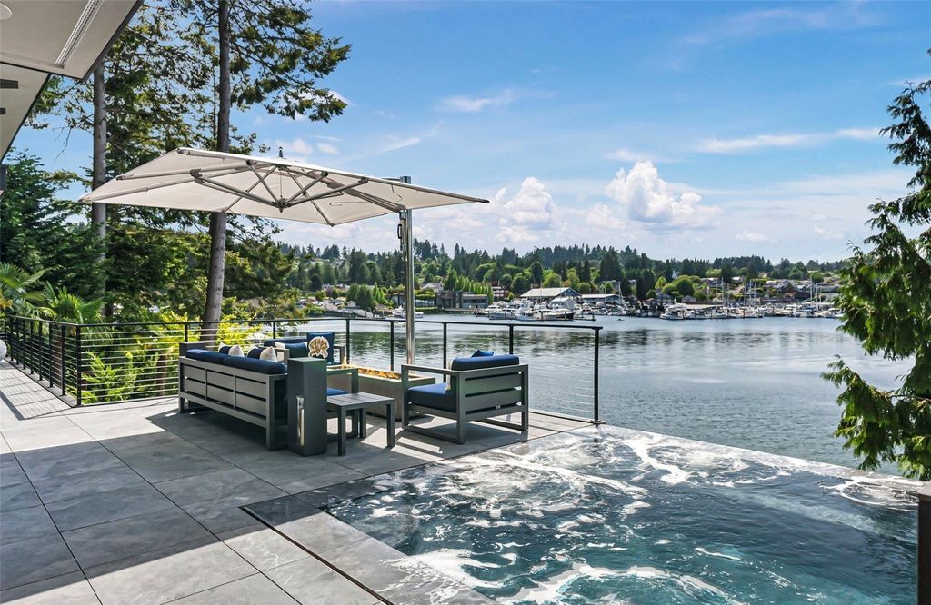 Stunning Gig Harbor, WA Home with 100' Low Bank Waterfront and Luxury Finishes Asking $6.6M